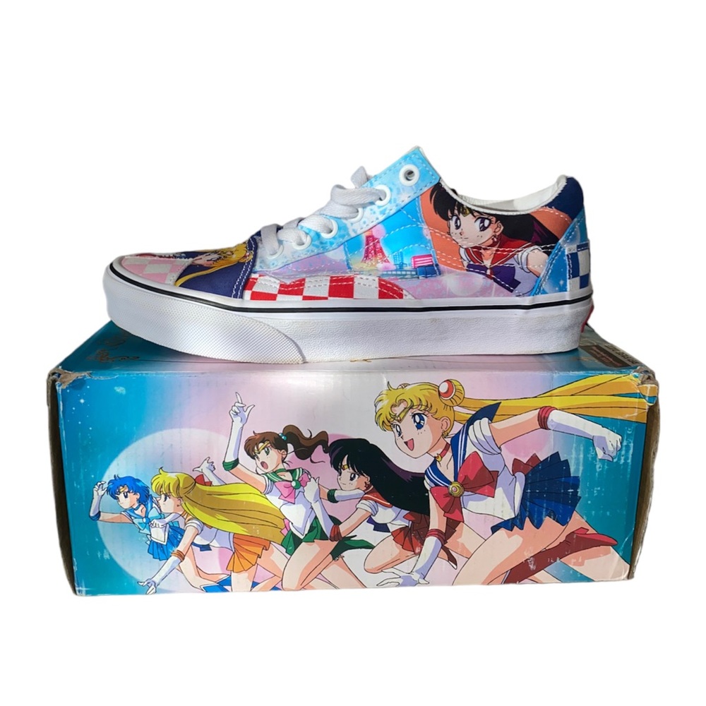 Vans Old skool Sailor Moon Patch Work Pretty Guardian Sneakers 100% Authentic‎